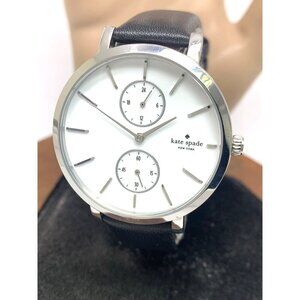 Kate Spade Women's Watch KSW1333 Quartz White Dial Leather Band 38mm